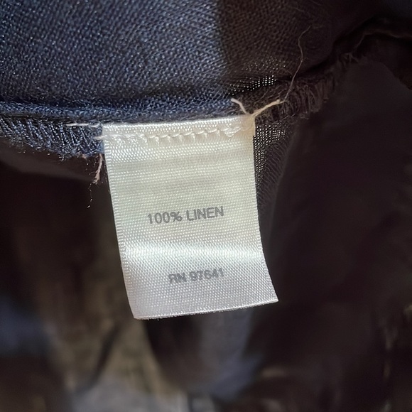 NWT J.Jill || Love Linen Deep Blue Linen Button Down; Size XL Tall - Picture 10 of 11